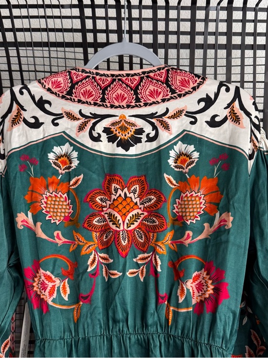 Farm Rio x Anthropologie Long-Sleeve Printed Wrap Midi Dress - Picture 5 of 8